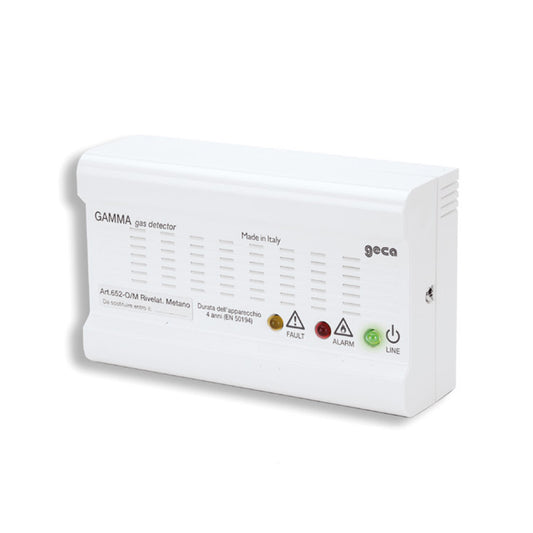 GAMMA 652 Rilevatore gas METANO/GPL con allarme ottico-acustico e comando relè